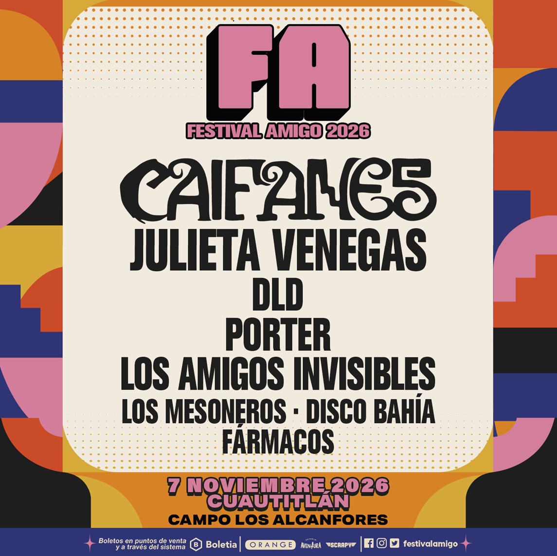 PRECIOS: Festival Amigo 2026 anuncia lineup