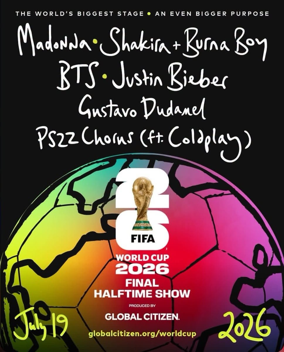 Madonna, Shakira y BTS encabezarán el primer FIFA World Cup™ Final Halftime Show