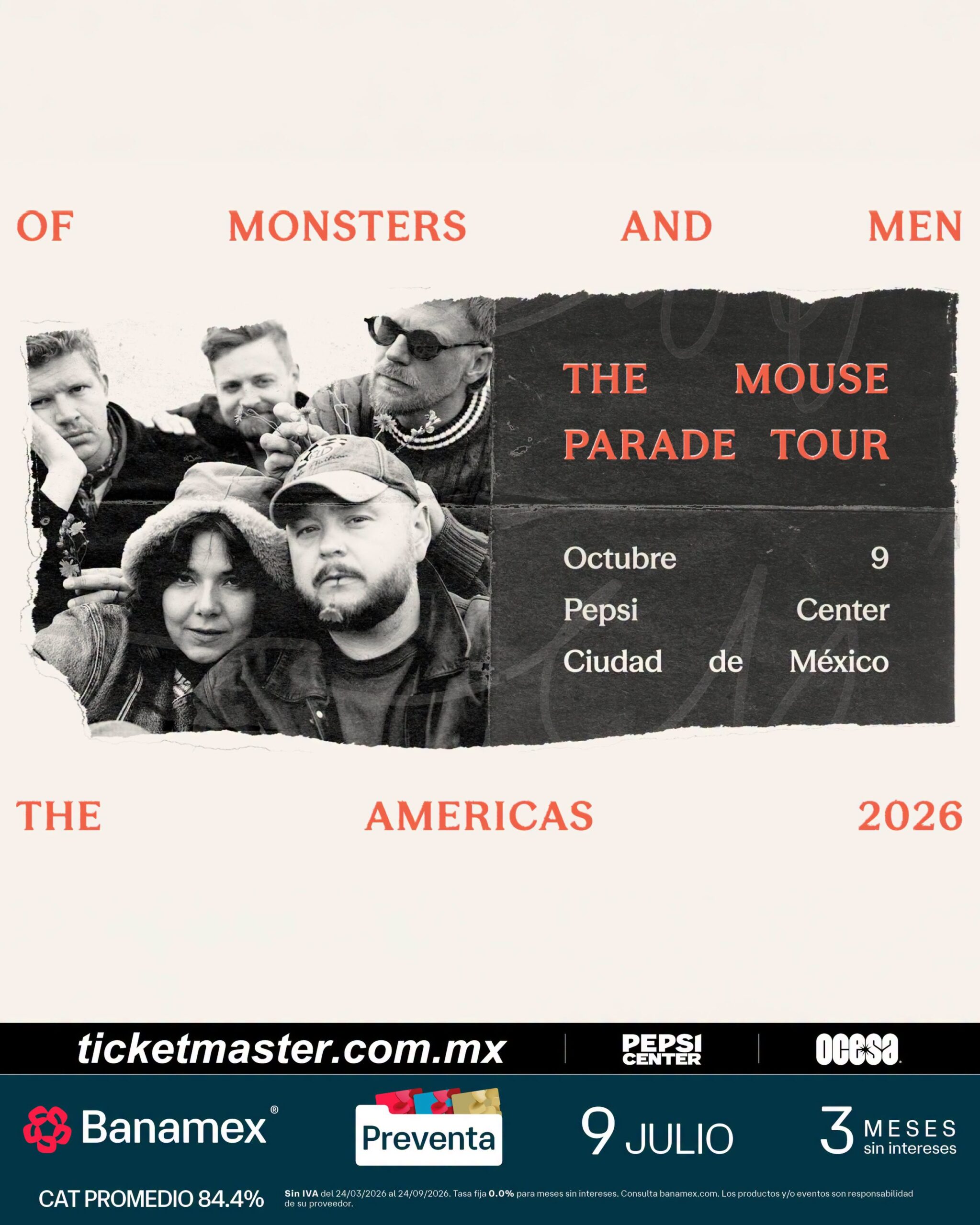 PRECIOS: Of Monsters and Men se presentará en el Pepsi Center