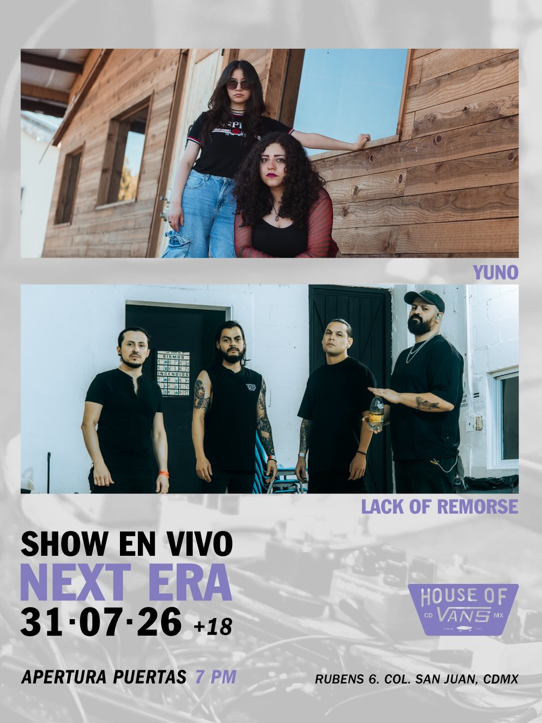 Lack of Remorse + YUNO en House of Vans