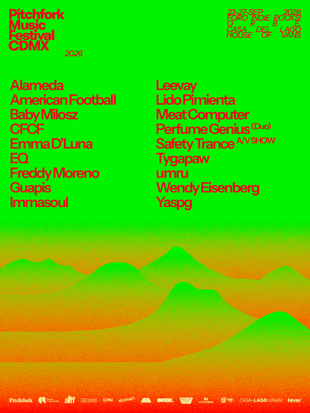 PRECIOS: Pitchfork Music Festival CDMX 2026 revela lineup completo