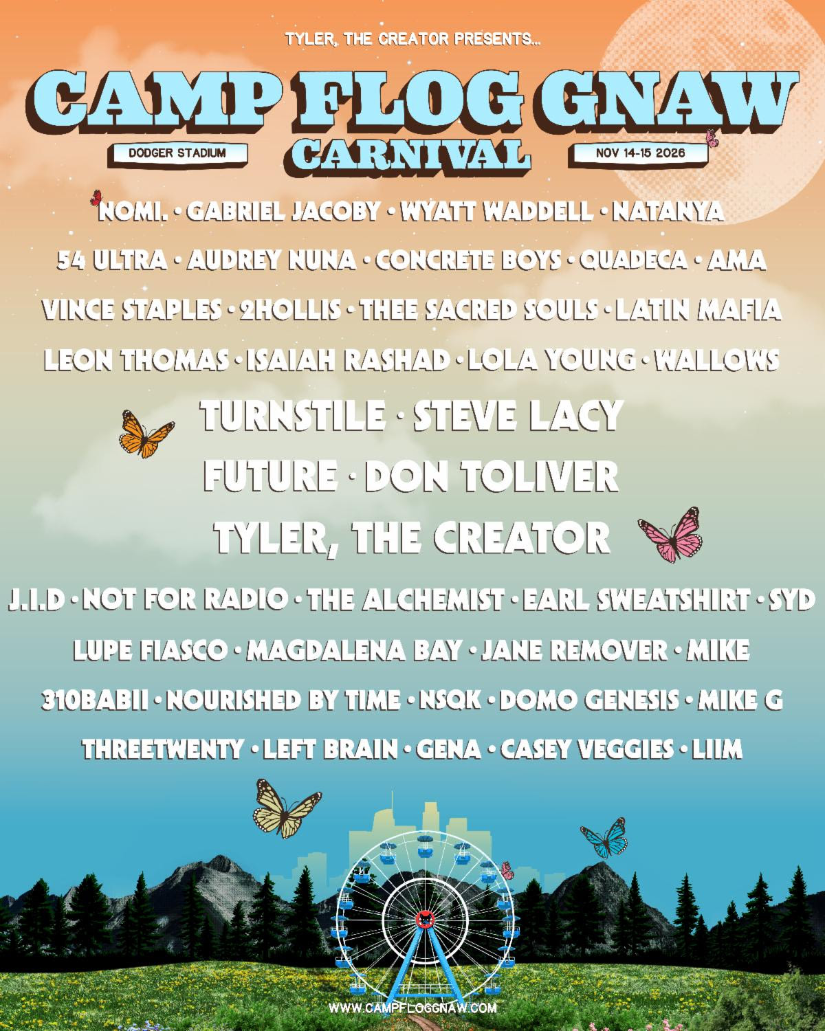 SOLD OUT: Camp Flog Gnaw Carnival 2026 anuncia lineup