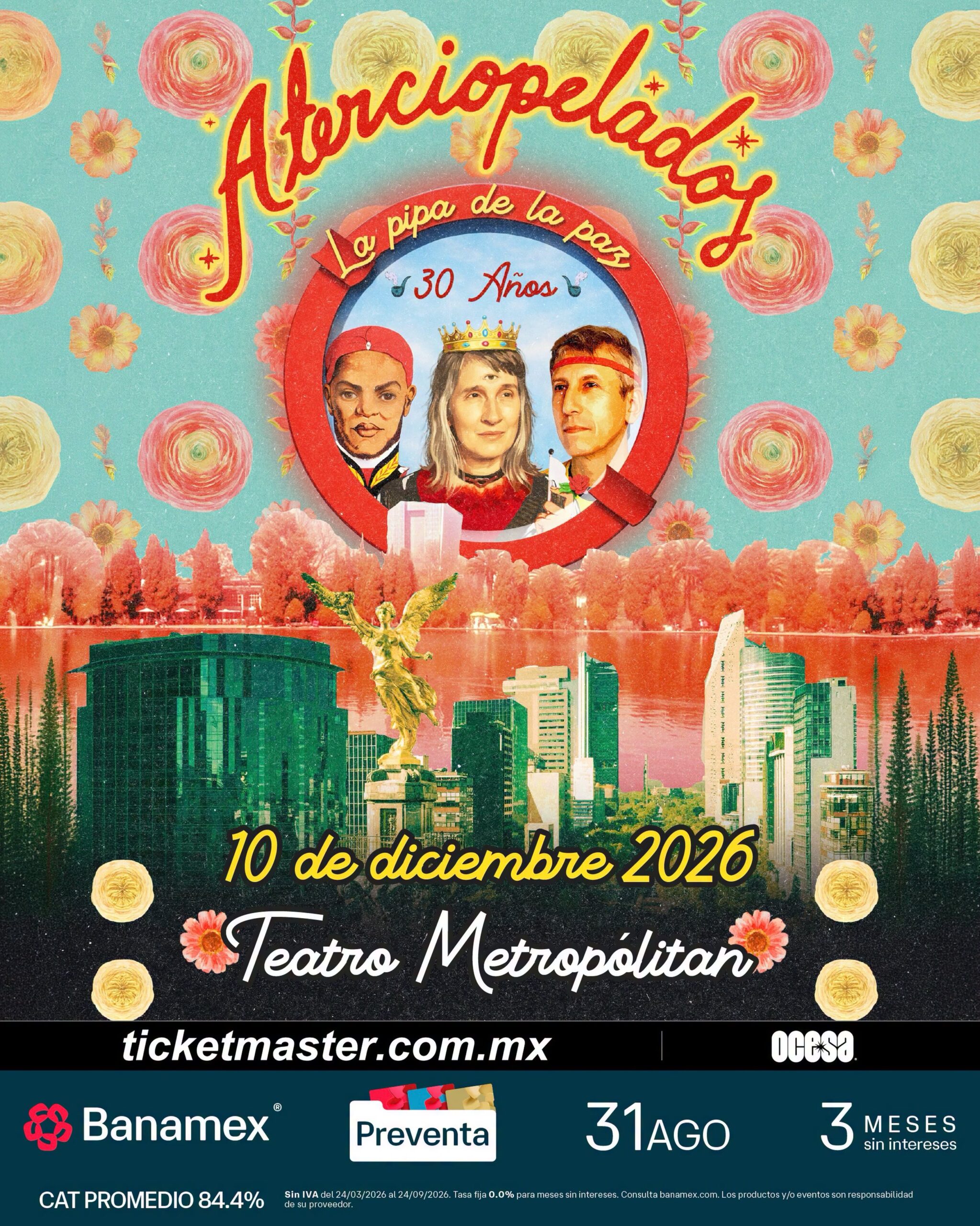 PRECIOS: Aterciopelados se presentará en el Teatro Metropólitan