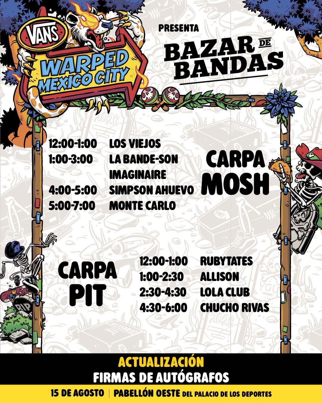Bazar de bandas 2026 firma de autografos