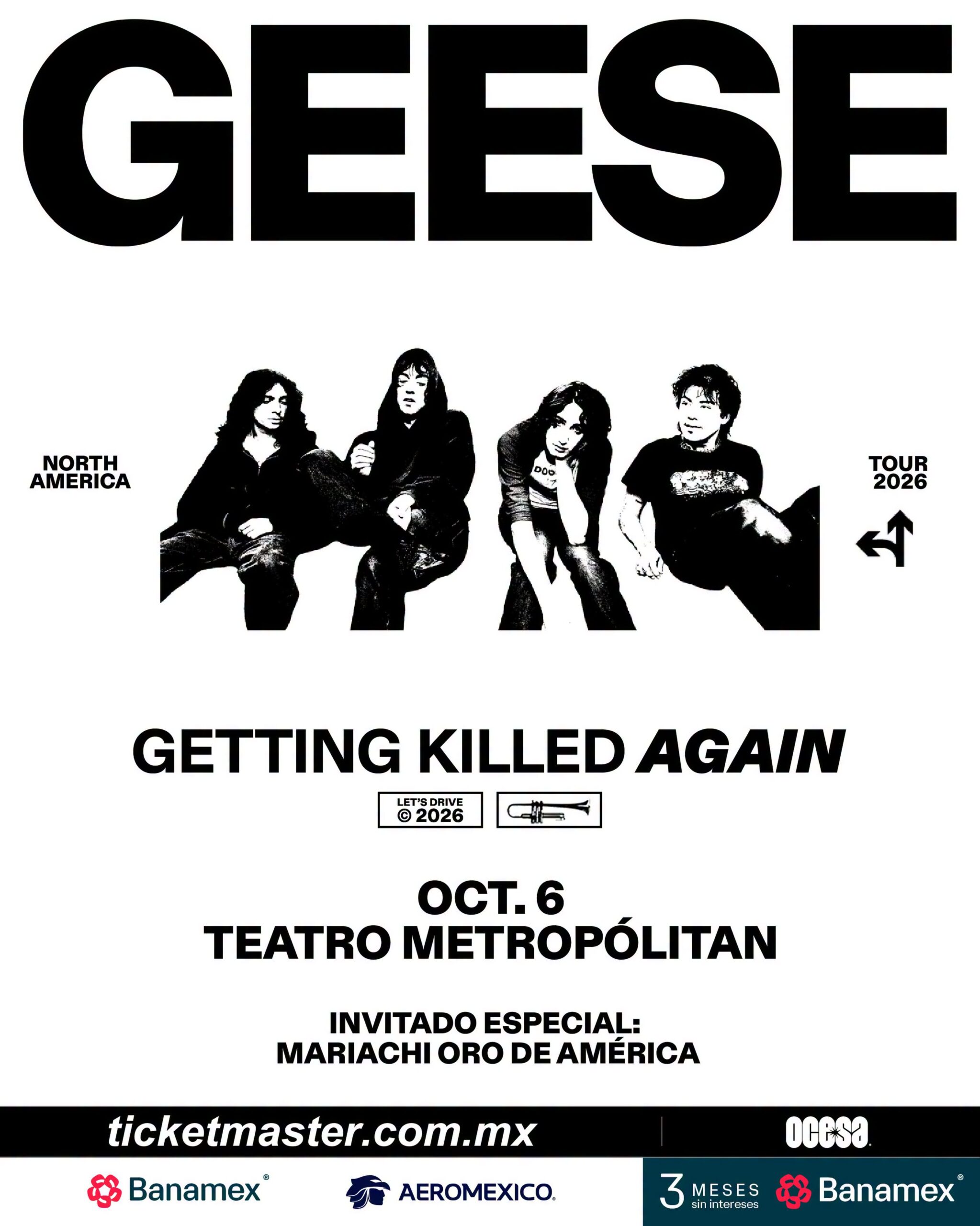 PRECIOS: Geese llegará al Teatro Metropólitan