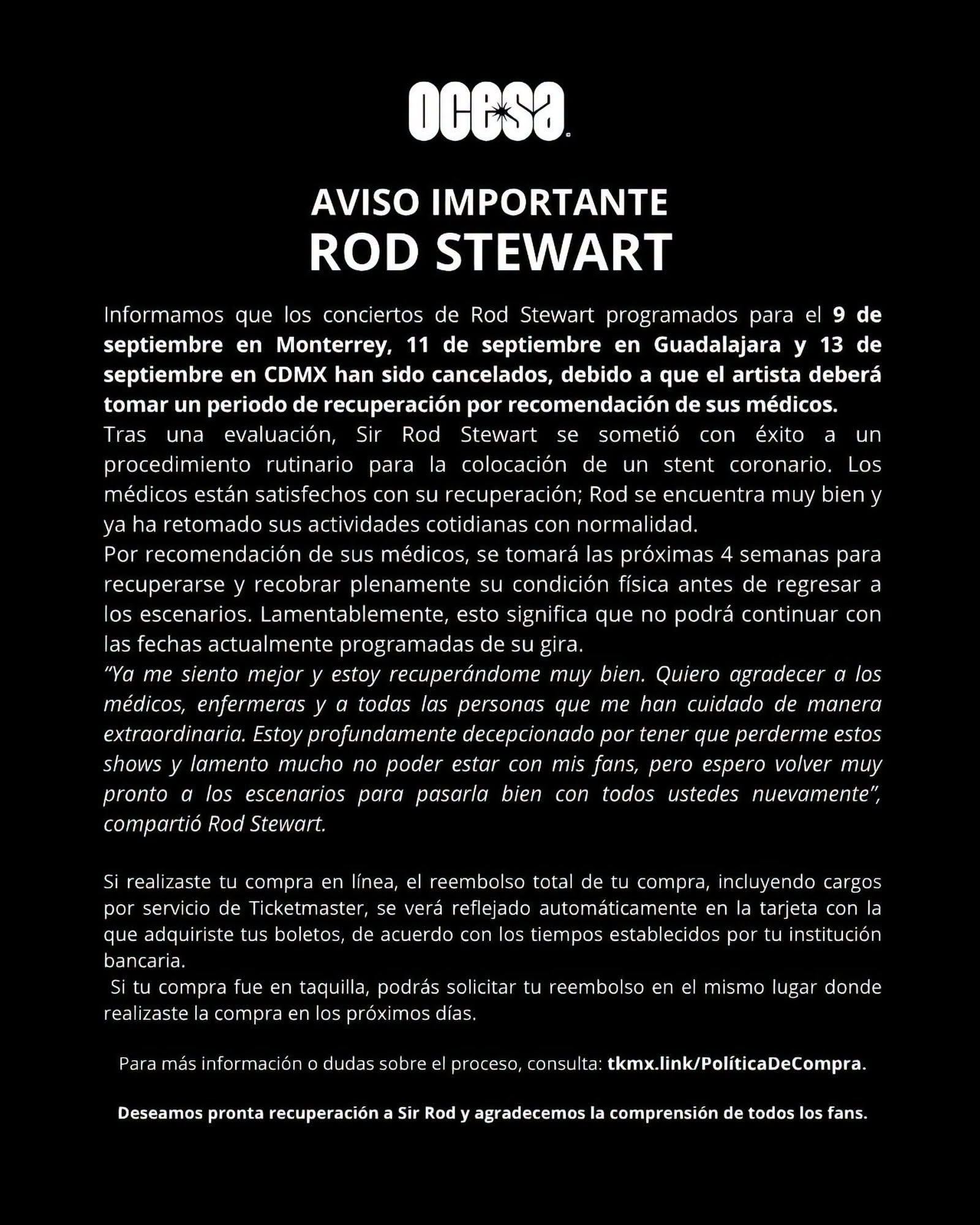 Rod stewart cancelado