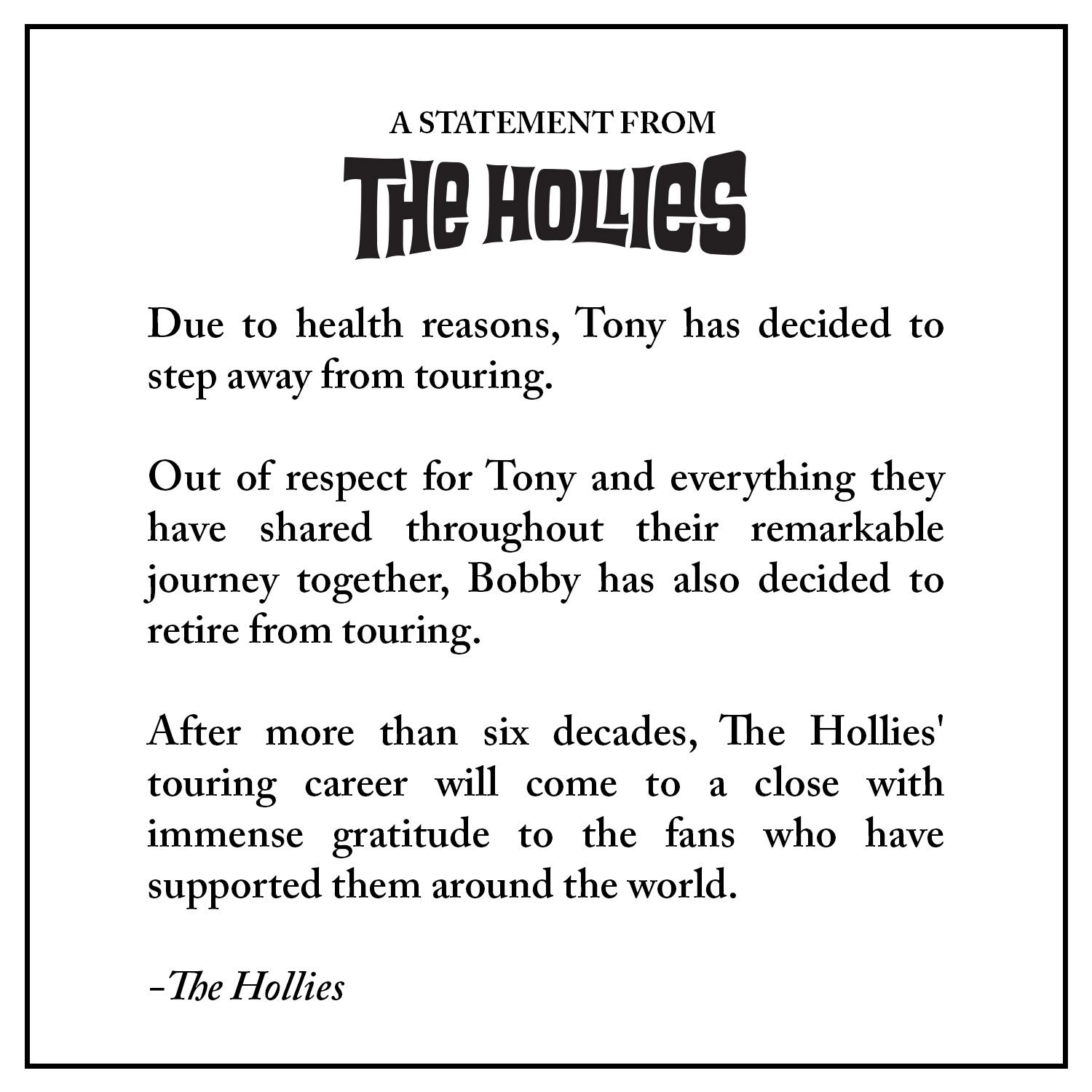 The hollies comunicado
