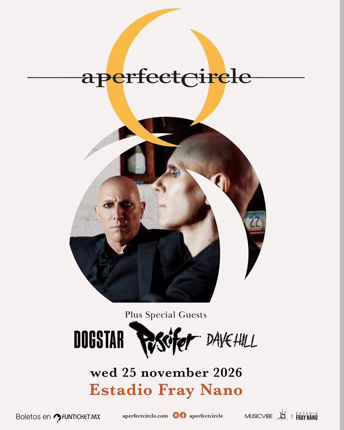 PRECIOS: A Perfect Circle + Puscifer + Dogstar en el Estadio Fray Nano