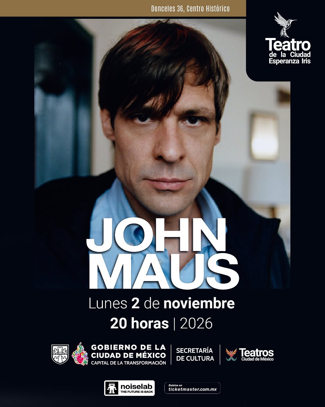 PRECIOS: John Maus se presentará en el Teatro de la Ciudad Esperanza Iris