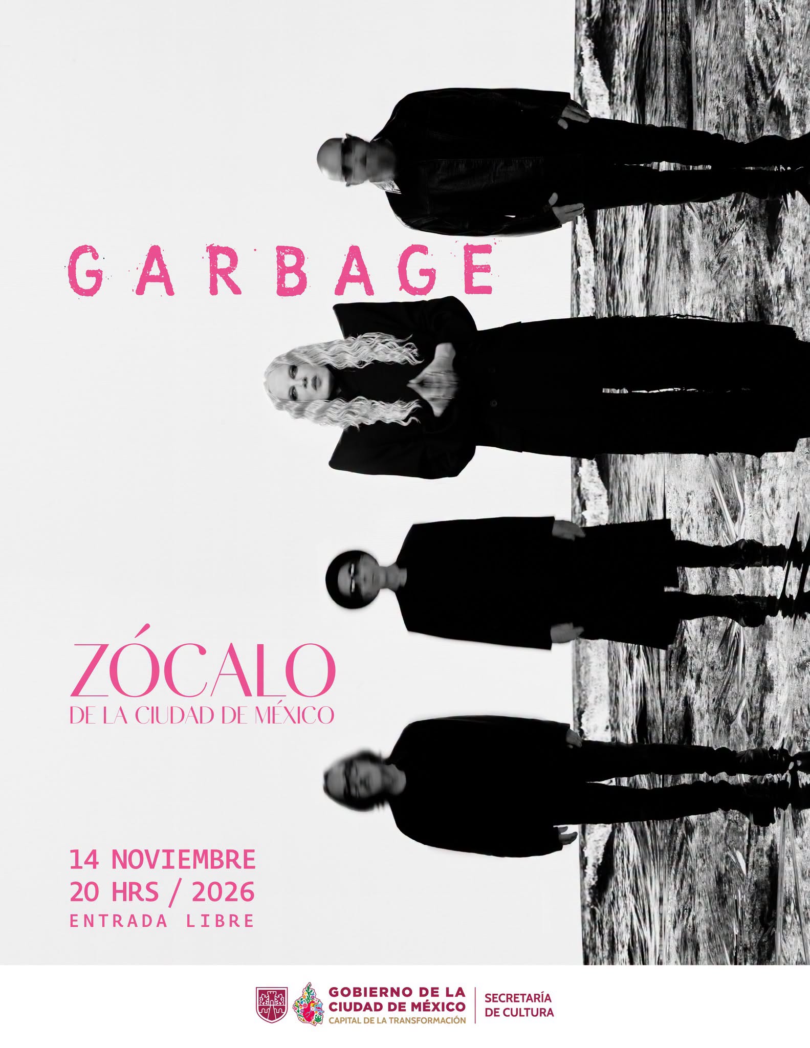Garbage se presentará en el Zócalo de la CDMX