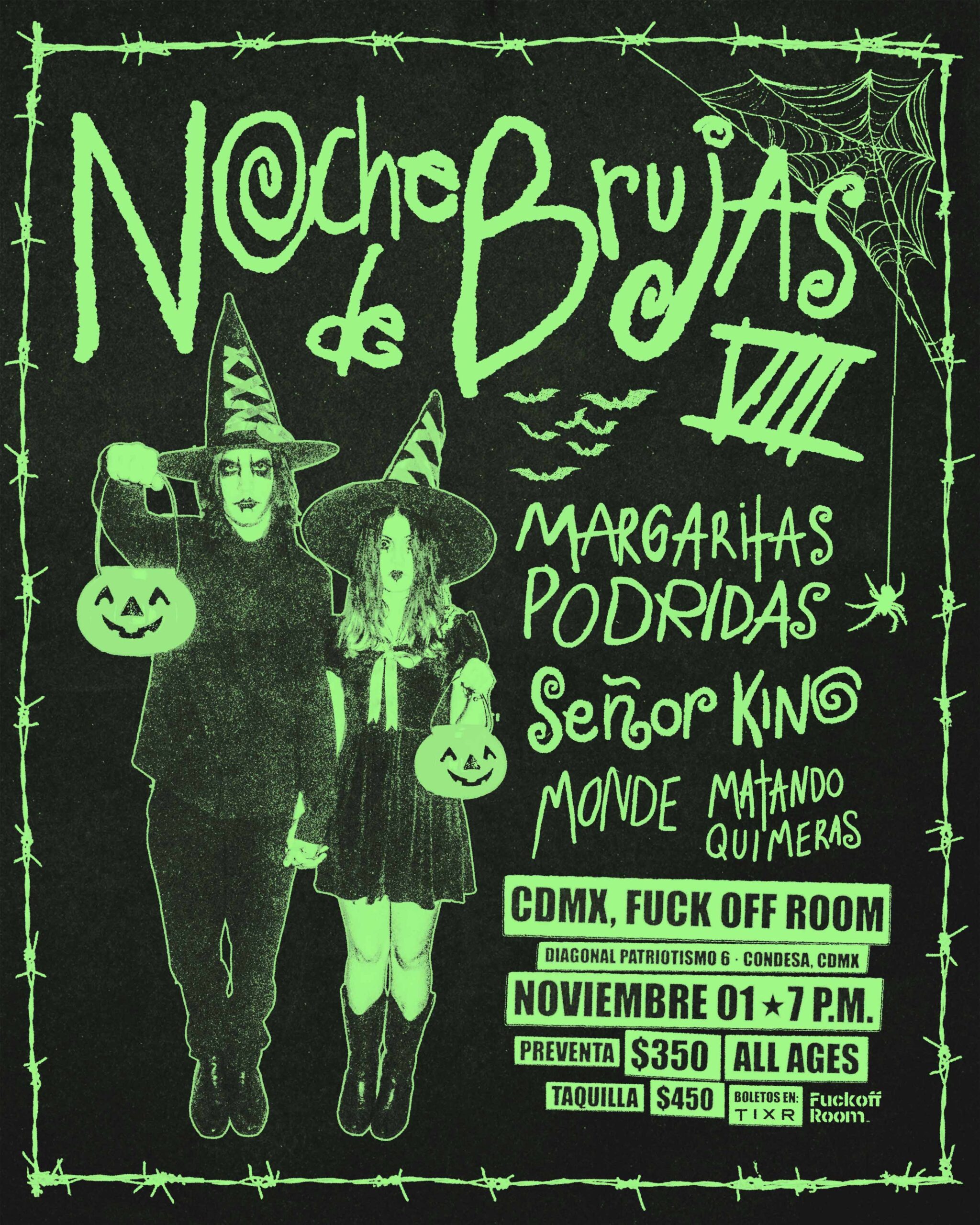 Margaritas podridas noche de brujas