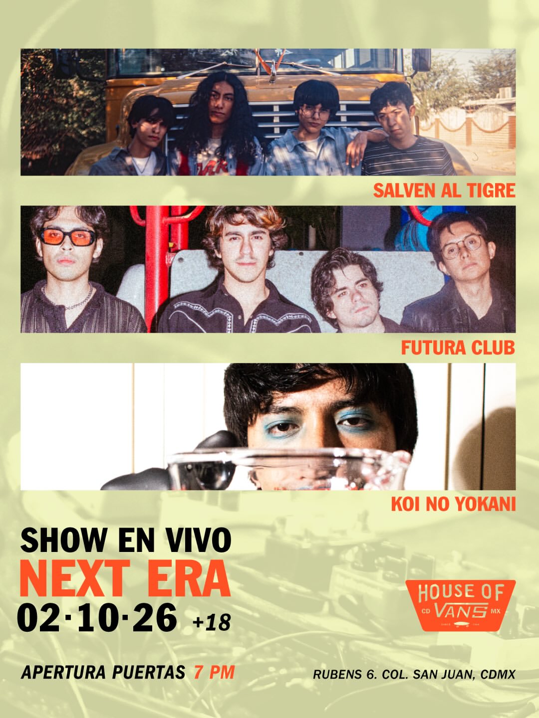 Koinoyokani + Salven Al Tigre + Futura Club en House of Vans